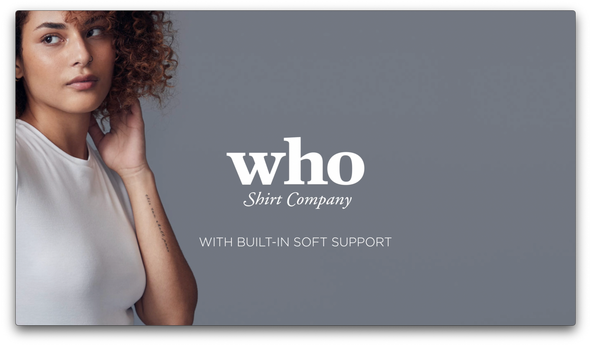 WhoShirtCompany home page intro video