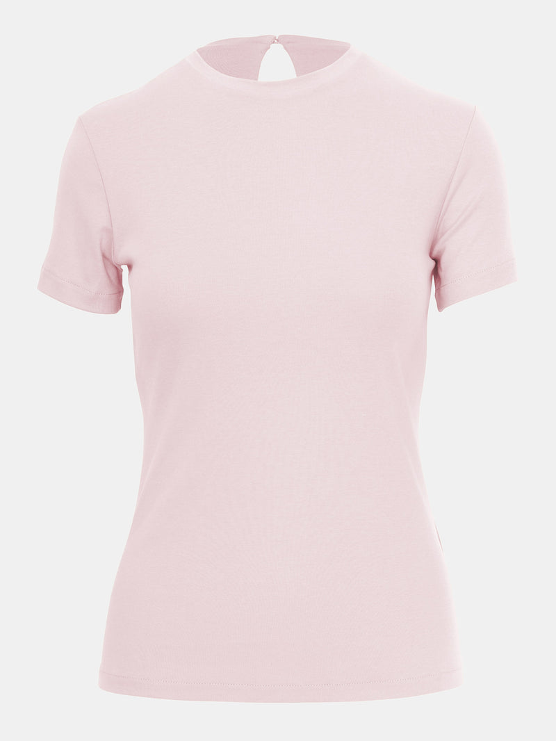Built in bra luxury top t shirt pink Petal